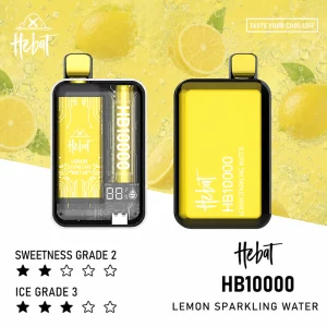 HEBAT一次性電子煙｜10000口｜5%尼古丁｜550mAh 可充電｜口味-檸檬氣泡水
