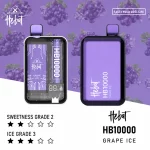 HEBAT一次性電子煙｜10000口｜5%尼古丁｜550mAh 可充電｜口味-葡萄冰