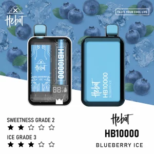 HEBAT一次性電子煙｜10000口｜5%尼古丁｜550mAh 可充電｜口味-藍莓冰