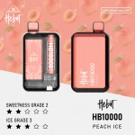 HEBAT一次性電子煙｜10000口｜5%尼古丁｜550mAh 可充電｜口味-蜜桃冰