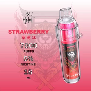 一次性電子煙 HEBAT BOOM｜7000口｜3.5%濃度｜650mAh 可充電｜口味-草莓冰